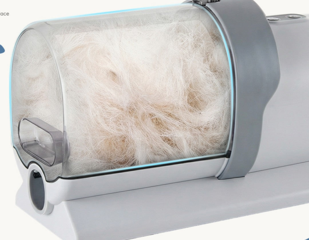 The sealed 2.5-litre bin, full of loose dog fur. Supplier photo, cropped.